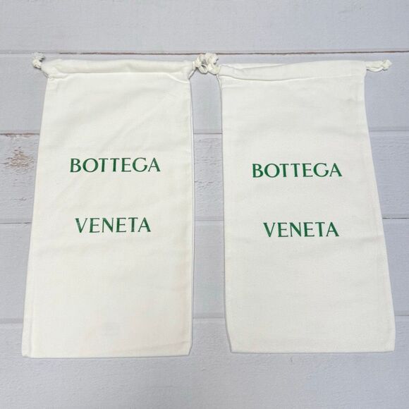8” x 16” Set Bottega Dust Bag Dustbag Storage Shoes (2 each) White